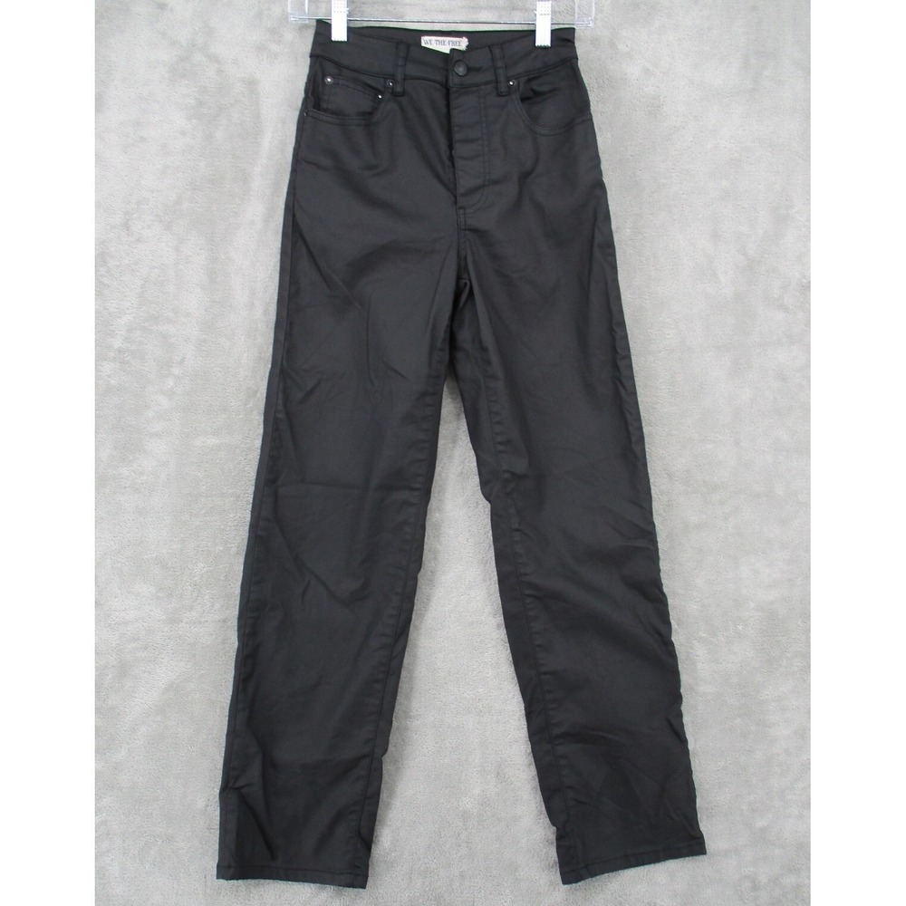 We The Free People Pants Womens Size 25 Pacifica High Waist Coated Slim Straight